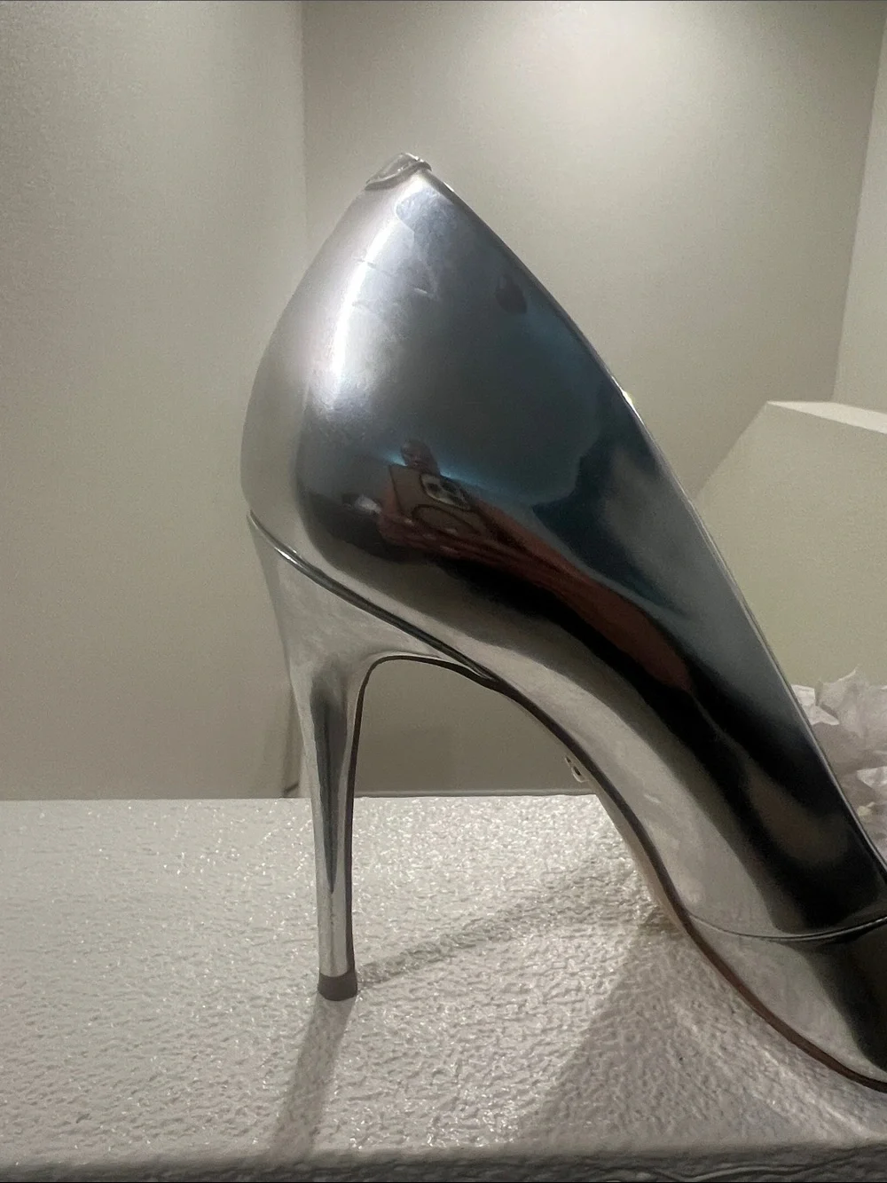 Aldo Metallic Silver Pointed Toe Stiletto Heels